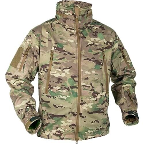 Winter Military Fleece Jacket Men Soft shell Tactical Waterproof Army Camouflage Coat Airsoft Clothing Multicam Windbreakers