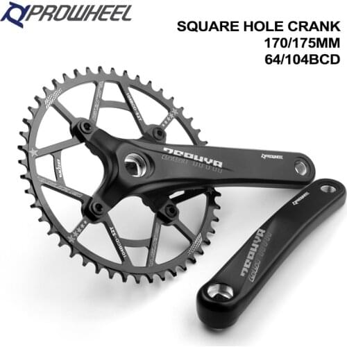 Prowheel 104BCD Bicycle Crank Sprocket MTB Bike Square Hole 170mm 175mm Crankset 32T 34T 36T 38T 40T 42T Narrow Wide Sprockets
