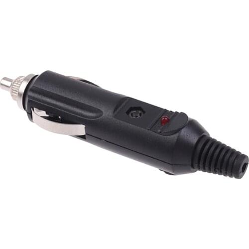 1pc 12V 24V car cigarette lighter plug with light without wire socket converter