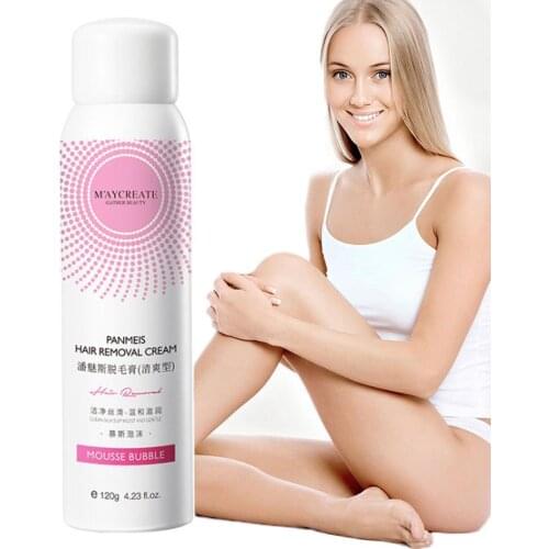 120Ml Refreshing Type Hair Removal Cream Women Underarm Thigh Painless Hair Remover Foam Mousse Hair Removal Spray Care Unisex