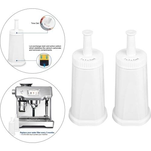 2x Water Filters Water Filter Cartridge Coffee Machine Filter Replacement for Oracle (SES980 - Batch 1750 & up)