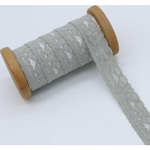 3Yards 2.5cm Elasticity Lace Trim Ribbons For Underwear Bra Decoration DIY Handmade Quilting Dress Clothes Supplies