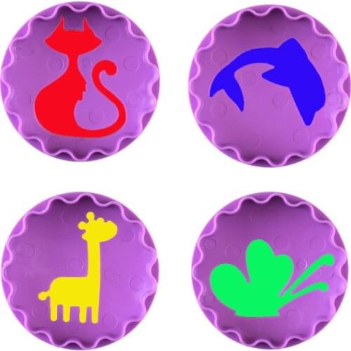 4 Animal Cookie Cutter Plastic Biscuit Cut Mold Baking Fruit Cut Cake Mold Embossing Printing Die
