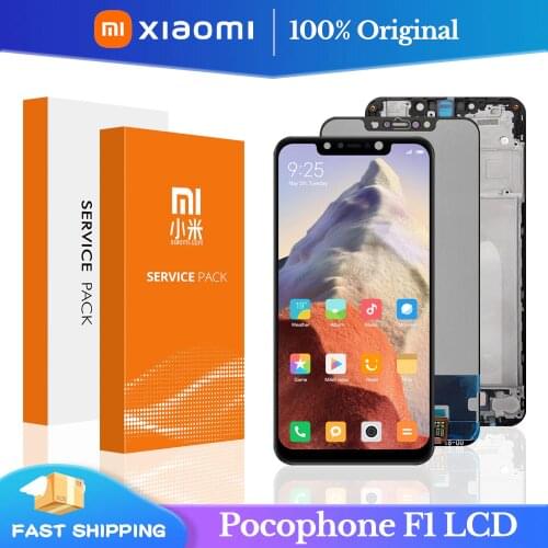 6.18" Original Lcd With Frame Replacement For Xiaomi Pocophone F1 LCD Display Screen Digitizer For POCO F1 LCD Screen Display