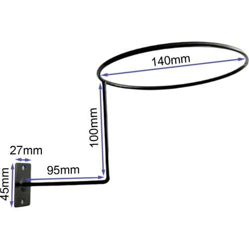 9 Pieces Rust-Proof Wall Mount Helmet Holder Stand Rack Hanger for Hat Cap Black