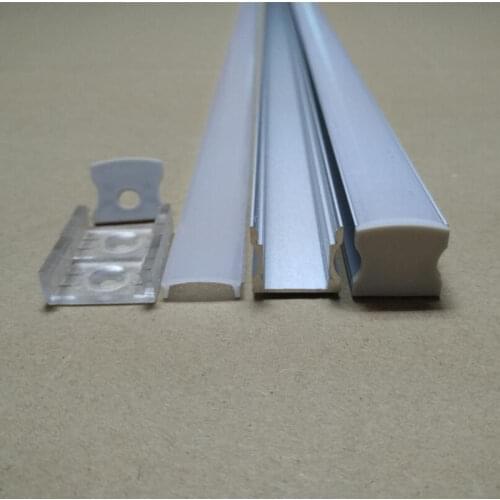 Free Shipping 2M/pcs 60pcs/lot recessed Aluminum profile with diffuser and clips for LED Strip Light For Cabinet Light Bar light