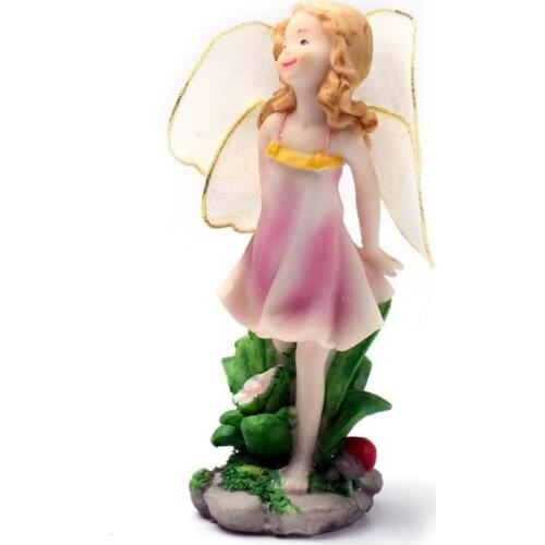 DIY Angel Resin Crafts Miniatures Fairy Garden Decoration Flower Micro Landscapes Dollhouse Bonsai Figurine Home Decor Ornament