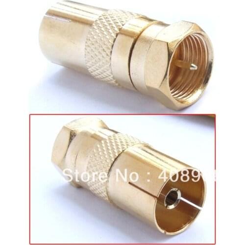F Male TO PAL Female PLUG TV coax cable Connectors