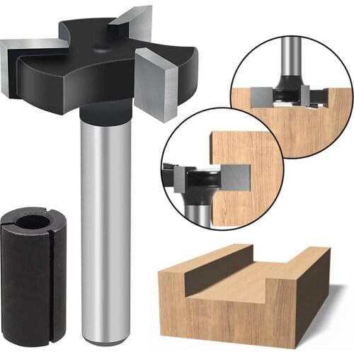 CNC Spoilboard Surfacing Router Bits 1/4 inch Shank 1 inch Cutting Diameter Slab Flattening Router Bit Planing Bit Woodworking