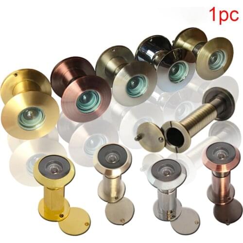 HD Lens Peephole Hardware House Anti Theft Threaded Tools Door Viewer Wide Angle With Lid Copper Adjustable Home Security