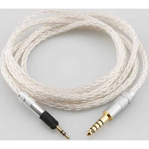 Audiocrast 819 Pure Silver Headset Replacement Cable for Sennheiser HD598 HD558 HD595 HD518 Headphone Earphone Wire 3.5mm to 2.5