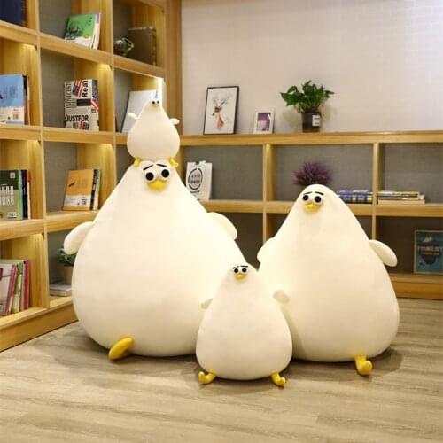 26-40cm Giant Round Soft Penguin Plush Pillow Fluffy Lazy Sofa Living Room Decoration Nice Plush Toy for Kids Surprise Gift
