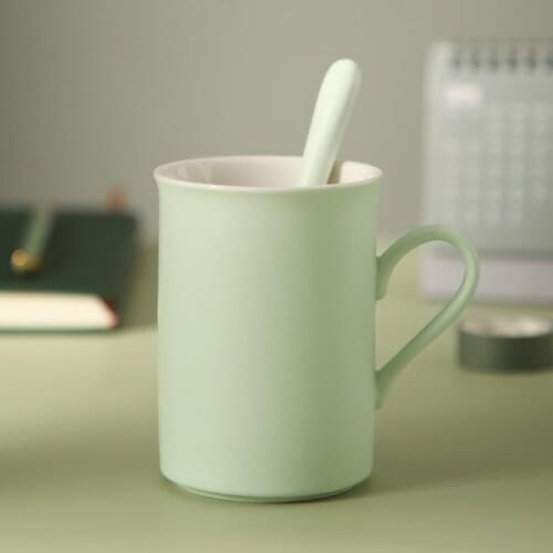 Nordic Ceramic Mug Coffee Breakfast Milk Smoothie Creative Reusable Mug Spill Proof Tazze Colazione Kitchen Supplies DL50MK