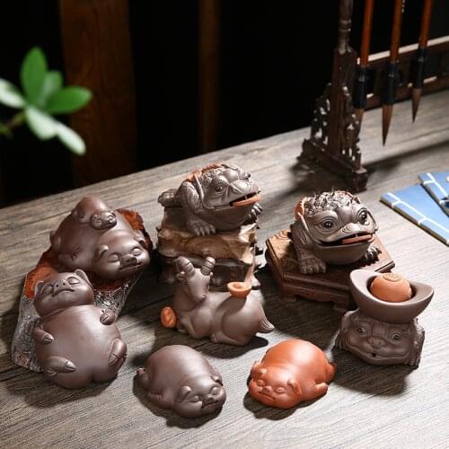 Chinese Purple Clay Tea Pet Water Tea Tray Pet Accessories Handmade Tea Pet for Kungfu Tea Tray A Perfect Gigt for Tea Lovers