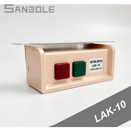 Push button switch ON-OFF two positions LAK-10 Start Stop Flush Mounted for Sewing machine Power switch 10A 380V 220V
