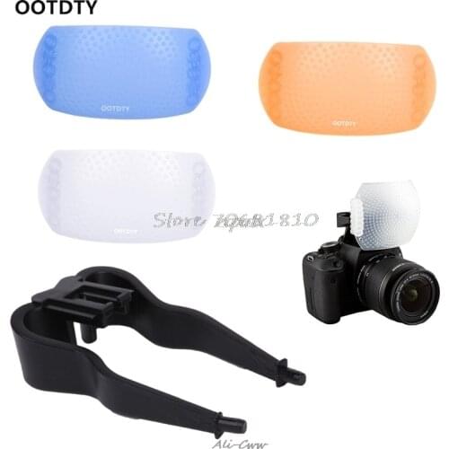 1Set New Pop-Up Flash Diffuser Cover for DSLR SLR Camera Canon Nikon 3 Colors