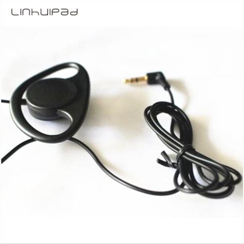 Linhuipad Soft Single Side Stereo Hook Earbud Headphone For Tour Guide System 100pcs/lot