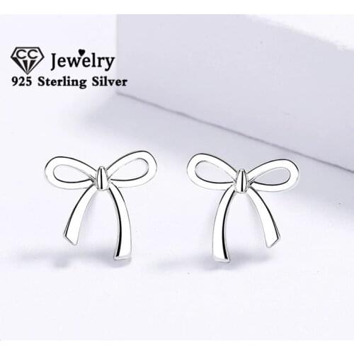 CC Cute Stud Earrings For Women Fashion Jewelry Bowknot Design Girls' Accessories Romantic Sweet Gift CCE746