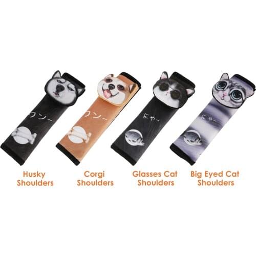 Cartoon Animal Car Safety Seat Belt Cover Multi-functional Practical Durable Convenient Seatbelt Shoulder Pad Auto Accessories