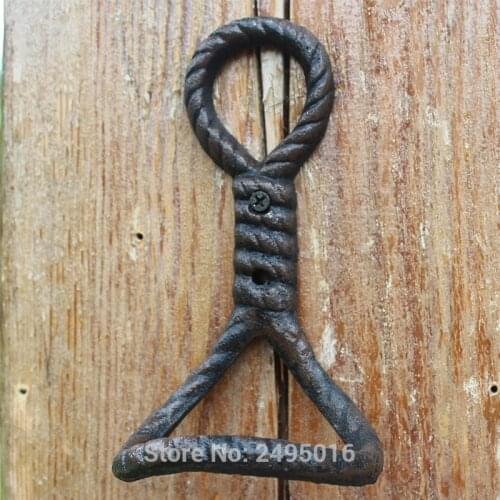 Rope Wall Hook Cast Iron rustic Finished door hook decorative hook house hook