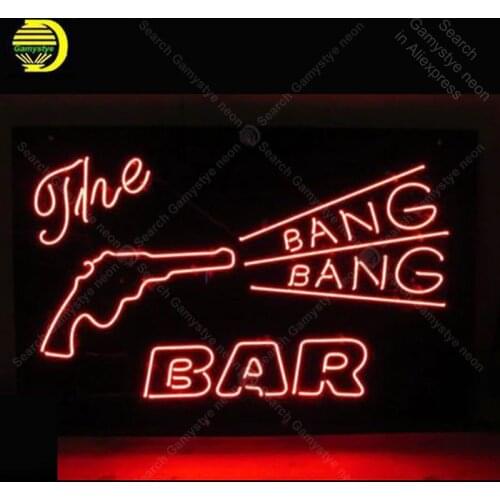 Neon Sign for The Bang Bang Bar neon bulb Sign Beer Decorate room wall Handcrafted Neon lights Sign glass Tube Iconic Advertise