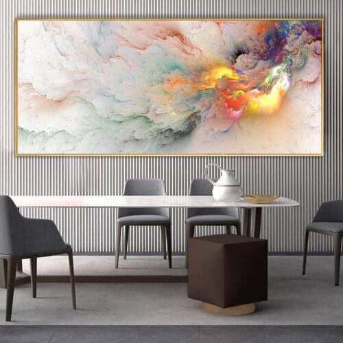 DDHH Nordice Poster Auspicious Sign Cloud Abstract Oil Painting Landscape Wall Picture For Living Room Canvas Modern Art