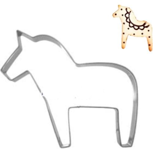 New Stainless Steel Horse Modeling Cookie Cutter Mold Cake Decorating Biscuit Pastry Baking Mould Cookie Stamp Gingerbread Man