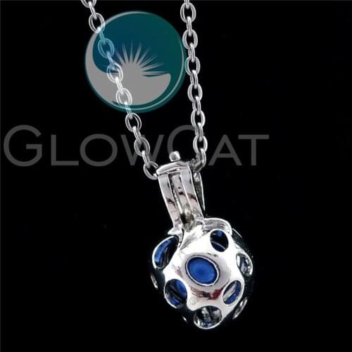 R-K955 Fruit Strawberry Beads Cage Pendant Essential Oil Diffuser Aroma Pearl Cage Locket Necklace