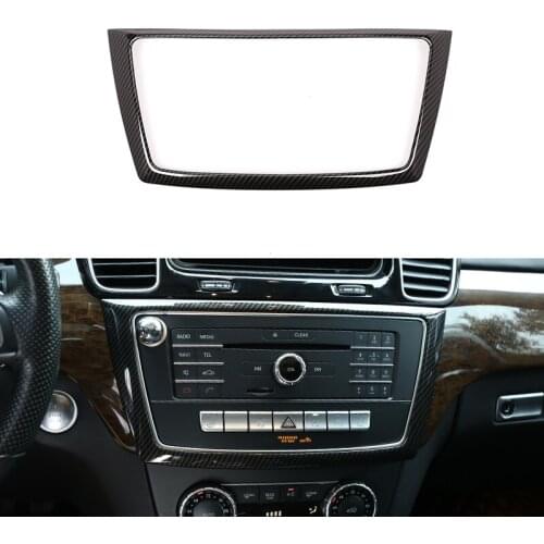 1 Pcs Carbon Fiber ABS Center Console Frame Trim For Mercedes Benz GL GLE GLS ML Class Car Accessories