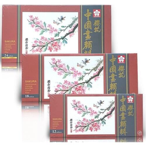 Sakura xtcw pintura de pigmento aquarela chinesa 12ml pintado à mão faça você mesmo para pintura de paisagem artística