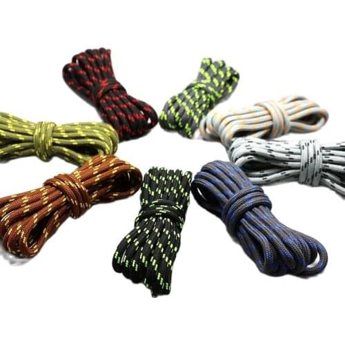 1Pair outdoor sport round shoelaces for boots hiking slip rope shoe laces sneakers shoelace strings100/120/140/160CM 19 Colors