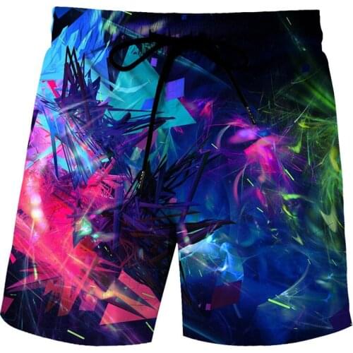 Fashion summer colorful mens shorts 3D printed Street hip hop casual shorts love street hip hop Harajuku shorts