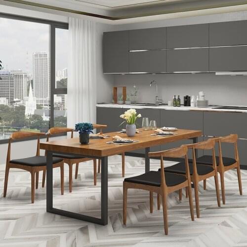 Solid wood table Nordic home small family rectangle combination of contemporary and contracted sitting room for dinner table eat