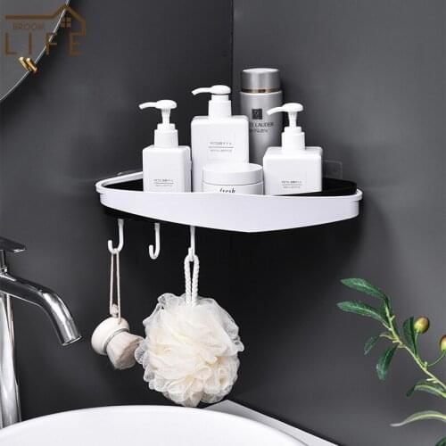 WC Corner Toilet Shelves Wall Mounted No Drilling Shampoo Shower Holder Rack Bathroom Organizer Storage Caddy For Kitchen Home