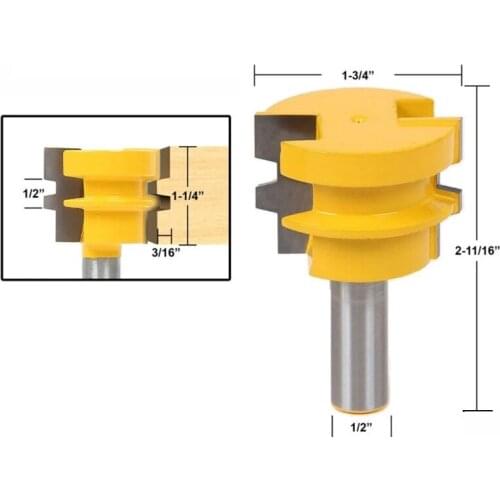 1pc 12mm 12.7mm Shank 1/2 Inch Glue Joint Router Bit Tenon Milling Cutter for Wood Reversible Woodworking Chisel MC03119