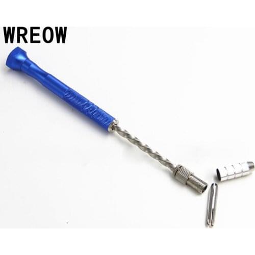 1Pc Blue Manual Aluminum Half Auto Hand Drill DIY Wood Woodworking Hand Chuck Twist Drill Bit 0.5-3.0mm