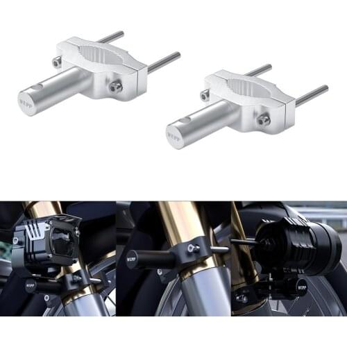 2pcs Motorcycle Bracket Bumper Mount Clamp Aluminum Alloy Motorcycle Headlight Mount Adjustable Bracket Holder Support