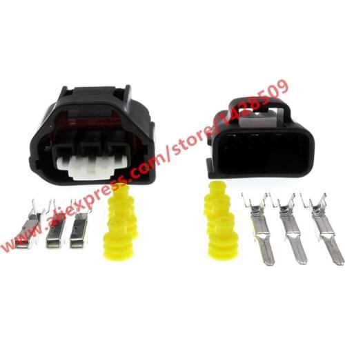 5 Sets 3 Pin Female Male Auto Sensor Connector For Toyota 11261 1JZ TPS Connector non E Throttle Automotive Plug 7283-1133-10