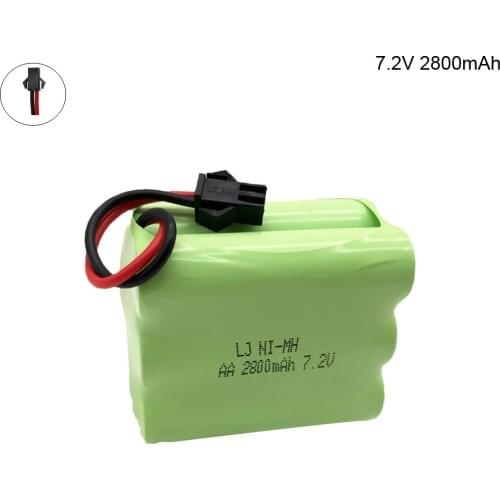 7.2V 2800mah NI-MH AA battery pack X type 7.2v battery for Remote control electric toy tool boat SM Plug free shipping toy part