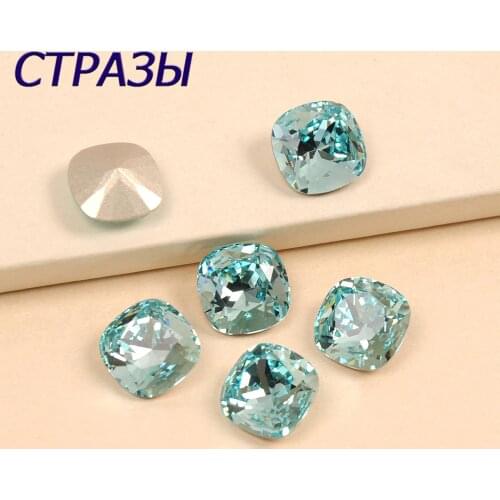 4470 Aquamarine Sew on Rhinestones foiled Glass strass chatons czech crystal Nail Art rhinestone jewelry making Garment beads