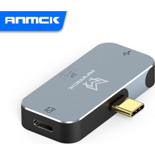 Anmck USB C to HDMI DP Adapter For Laptop Macbook Pro Type C to HDMI Cable 4K 60HZ Convertor Usb C Mini DP Splitter Hub Dock