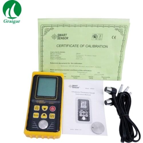 AR850+ High Accuracy Digital Ultrasonic Thickness Meter Measuring Range 1.2~225mm Resolution 0.1mm