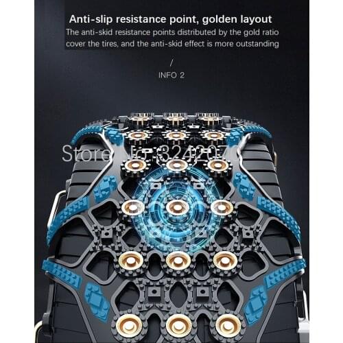 Automobile tire snow chain car off-road suv rubber snow iron chain does not hurt the tire