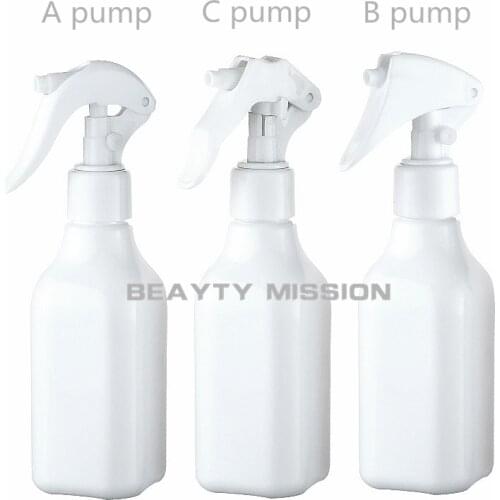 BEAUTY MISSION 200ml 24 pcs/lot PET plastic perfume bottle,200ml white plastic spray bottle, small mouse trigger spray bottles