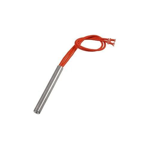 Free shipping 2pcs Red Cable 10mm x 80mm Stainless Steel Tube AC 220V 250W Cartridge Heater Electricity Generation