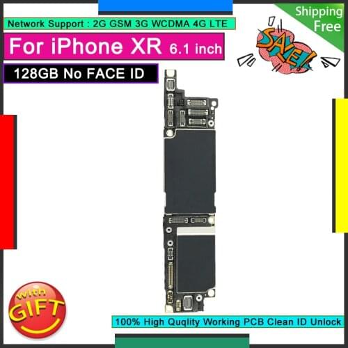 Free iCloud Unlocked Motherboard For IPhone XR 128GB Original OK Logic Board Good Mainboard without NO Face ID Full Function