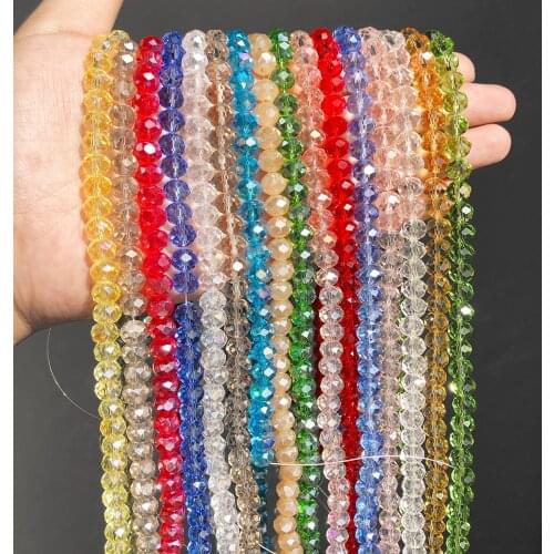 Wholesale 4/6/8/10/12mm AB Color Austria Crystal Beads Jewelry Faceted Crafts Loose Spacer Beads For DIY Jewelry Making
