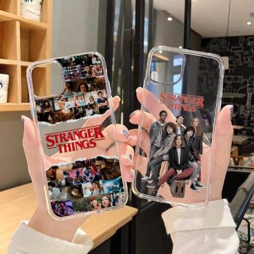 Stranger things American TV series Phone Case Transparent for iPhone 6 7 8 11 12 s mini pro X XS XR MAX Plus SE cover funda