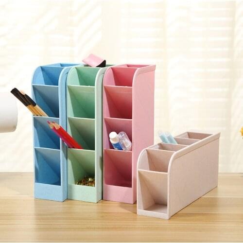 Zoecor Pen Holder Cute Desk Organizer Color Capaciteit Pennenhouder Storage Box Desktop Organizer Stand Case Office Supplies