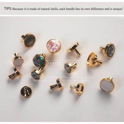 European Furniture Handles Elegant Drawer Knobs for Cabinet Kitchen Cupboard Pulls Wall Hanging Hooks Natural Sea Shell Hardware